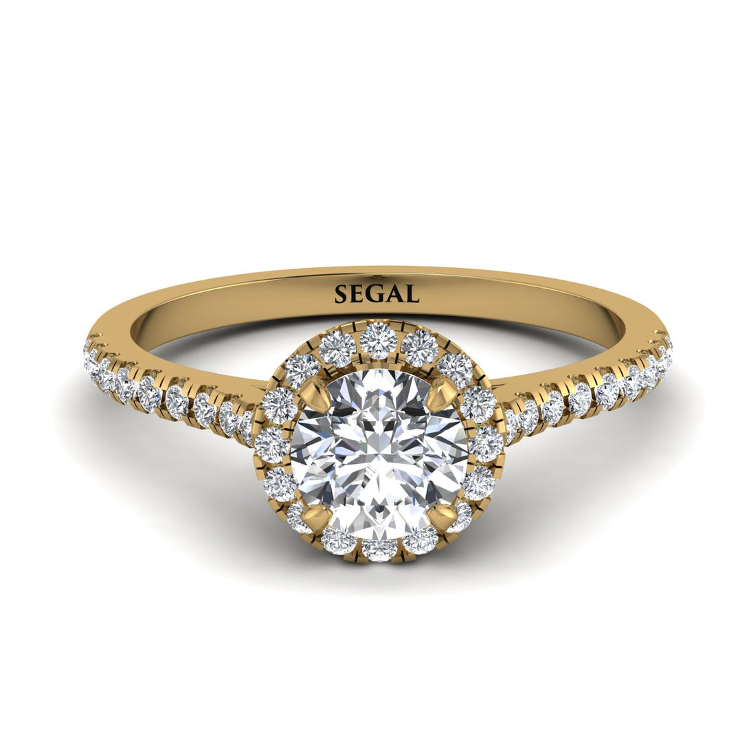 Milgrain Halo Diamond Ring - Betty No. 1