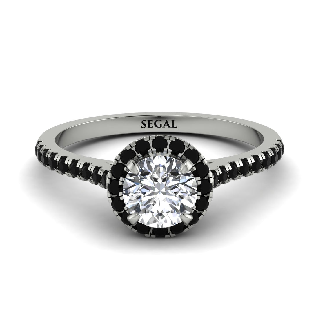 Milgrain Halo Diamond Ring - Betty No. 33