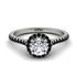 Milgrain Halo Diamond Ring - Betty No. 33