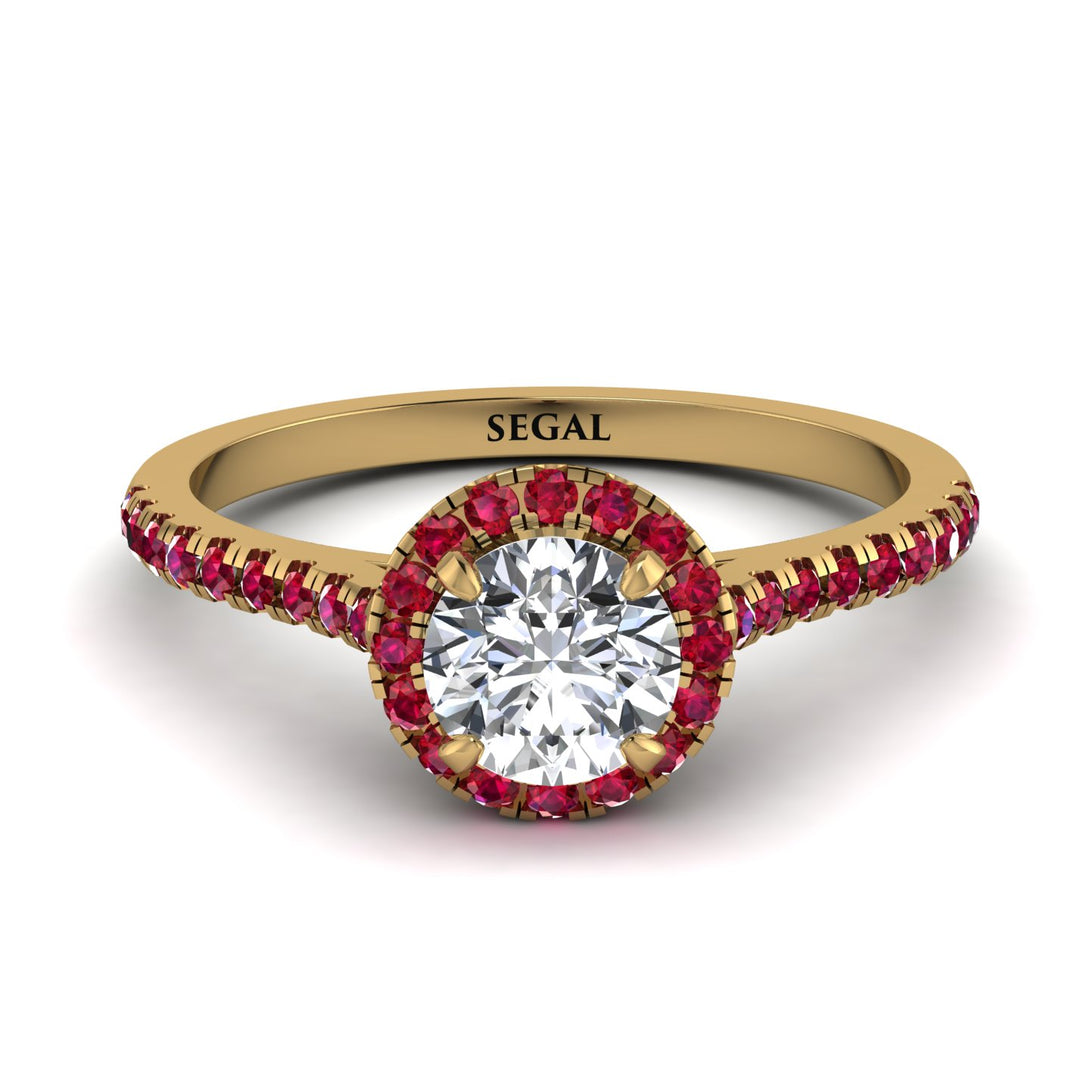 Milgrain Halo Diamond Ring - Betty No. 46