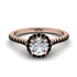 Milgrain Halo Diamond Ring - Betty No. 32