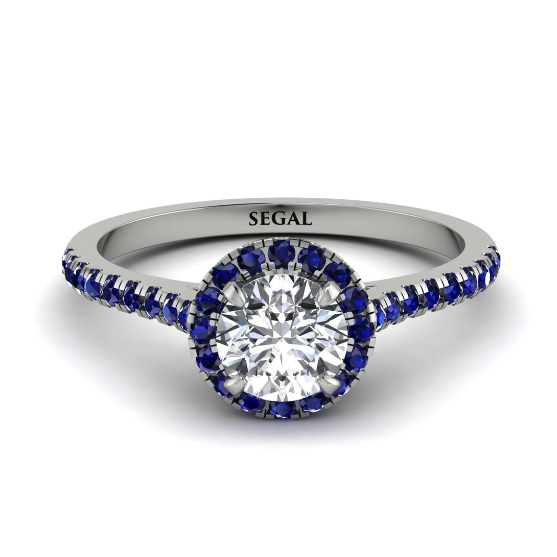 Milgrain Halo Diamond Ring - Betty No. 63