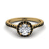 Milgrain Halo Diamond Ring - Betty No. 31