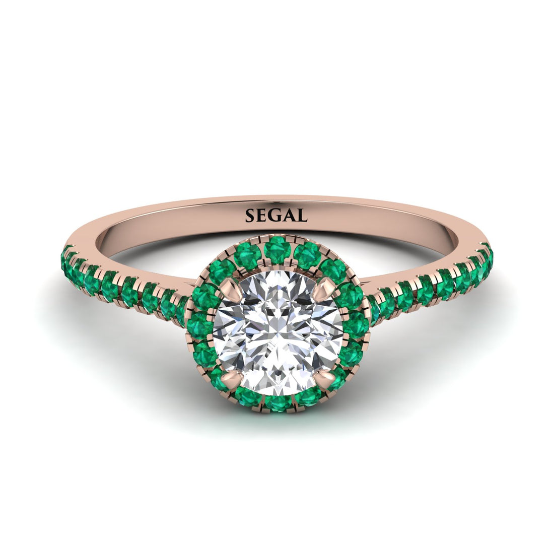 Milgrain Halo Diamond Ring - Betty No. 17