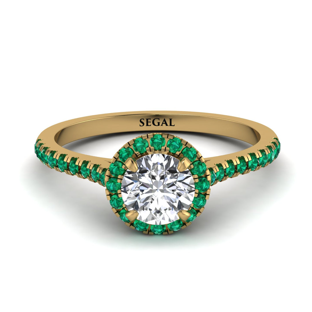 Milgrain Halo Diamond Ring - Betty No. 16