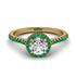 Milgrain Halo Diamond Ring - Betty No. 16