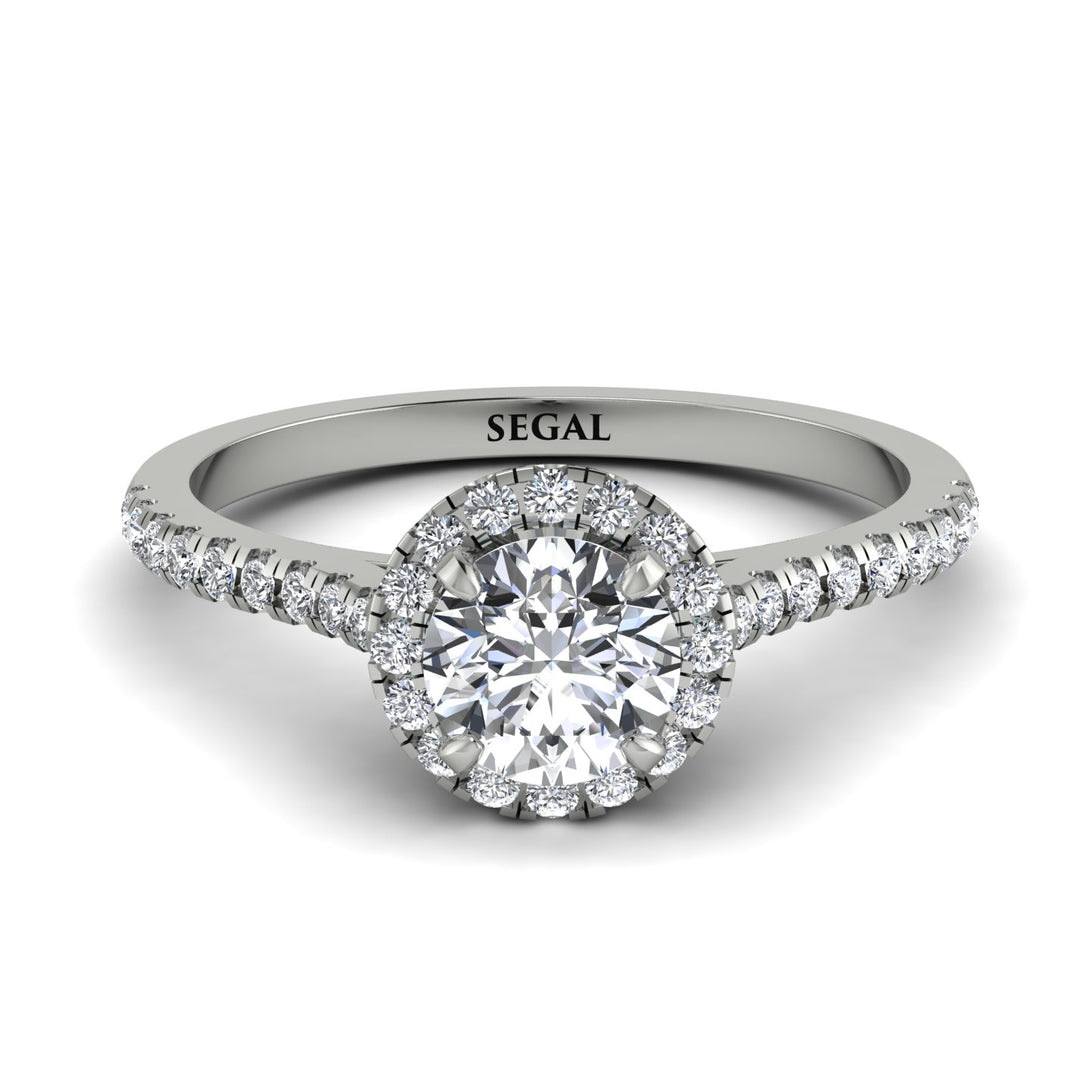 Milgrain Halo Diamond Ring - Betty No. 3