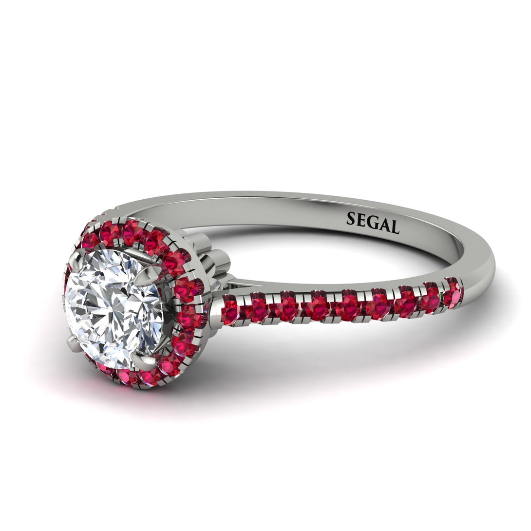 Milgrain Halo Diamond Ring - Betty No. 48