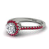 Milgrain Halo Diamond Ring - Betty No. 48