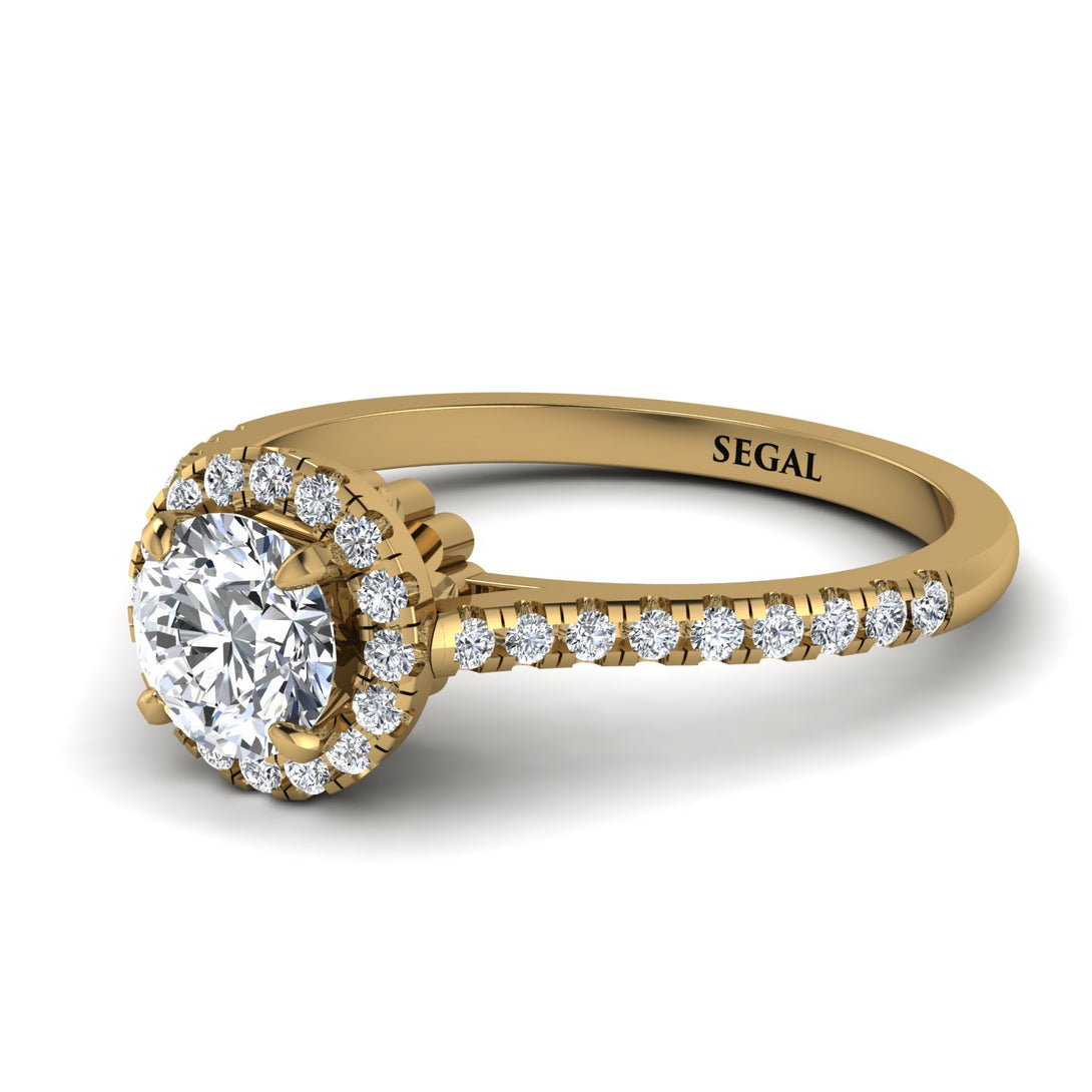 Milgrain Halo Diamond Ring - Betty No. 1