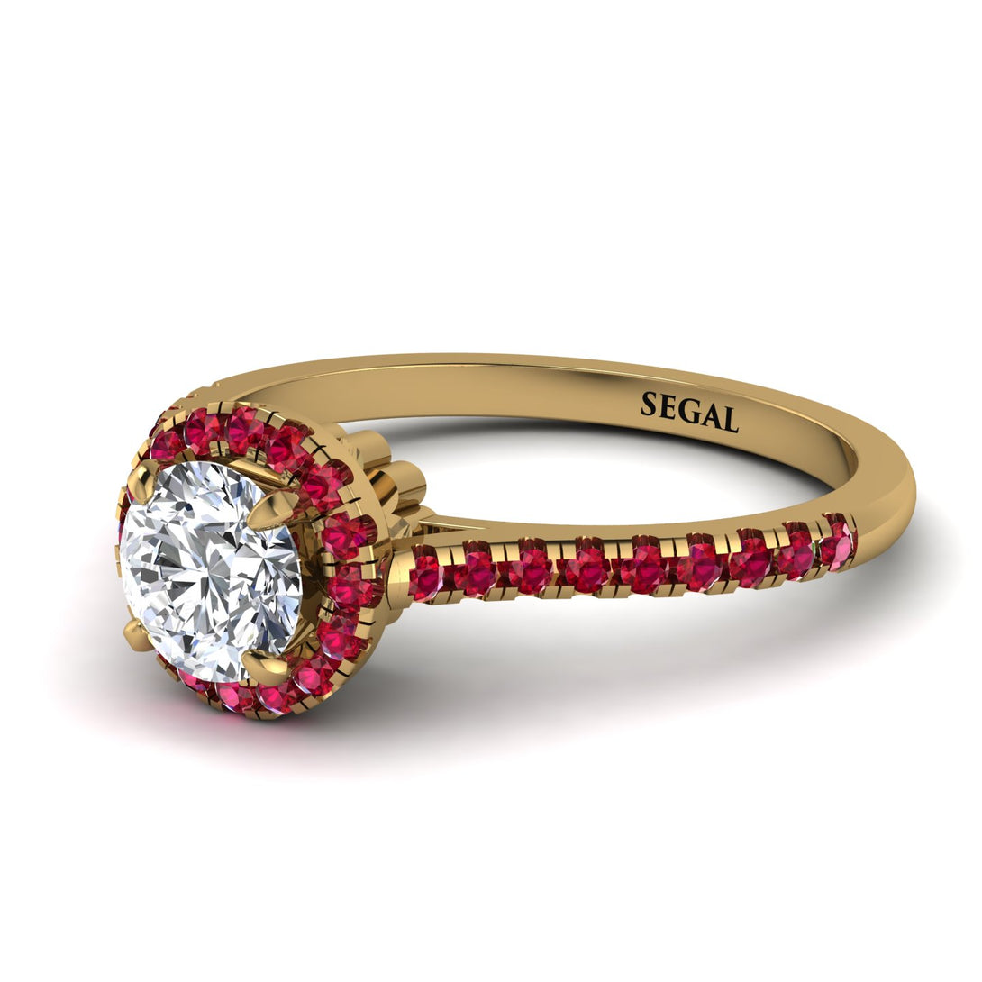 Milgrain Halo Diamond Ring - Betty No. 46