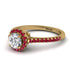 Milgrain Halo Diamond Ring - Betty No. 46