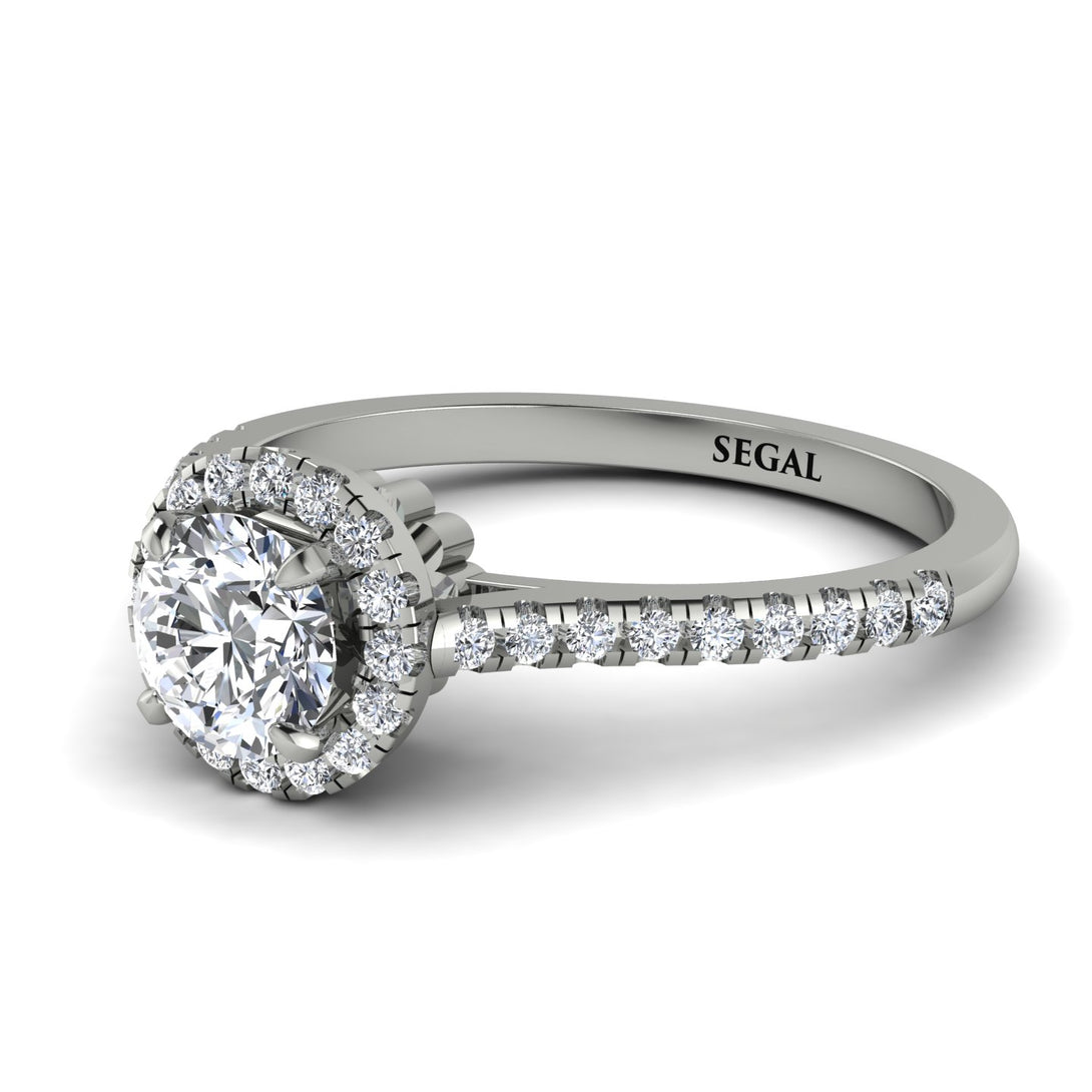 Milgrain Halo Diamond Ring - Betty No. 3