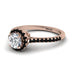 Milgrain Halo Diamond Ring - Betty No. 32