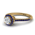 Milgrain Halo Diamond Ring - Betty No. 61