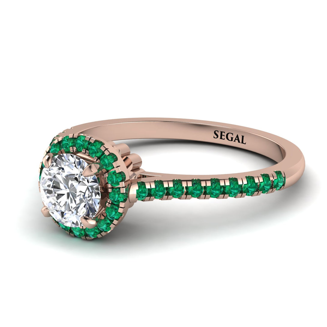 Milgrain Halo Diamond Ring - Betty No. 17