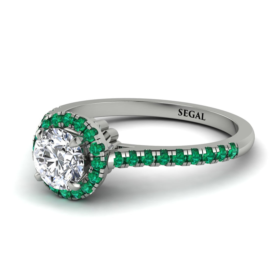 Milgrain Halo Diamond Ring - Betty No. 18