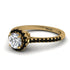 Milgrain Halo Diamond Ring - Betty No. 31