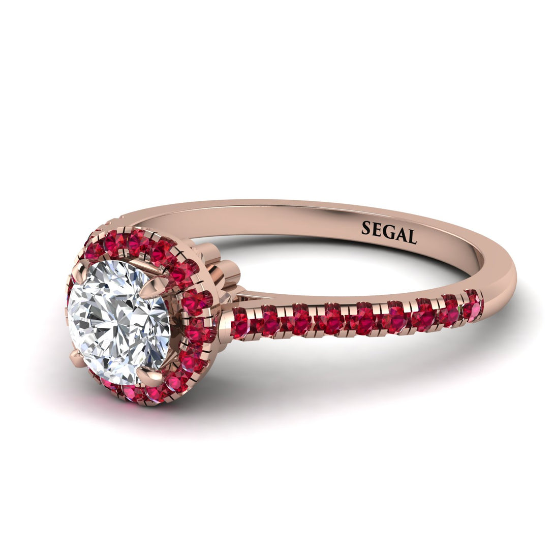 Milgrain Halo Diamond Ring - Betty No. 47