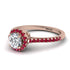 Milgrain Halo Diamond Ring - Betty No. 47