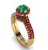 Milgrain Halo Emerald Bridal Set - Betty No. 49 image 1