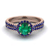 Milgrain Halo Emerald Bridal Set - Betty No. 65 image 2