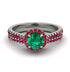 Milgrain Halo Emerald Bridal Set - Betty No. 51 image 2