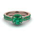 Milgrain Halo Emerald Bridal Set - Betty No. 20 image 2
