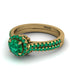 Milgrain Halo Emerald Bridal Set - Betty No. 19 image 3