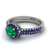 Milgrain Halo Emerald Bridal Set - Betty No. 66
