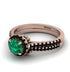 Milgrain Halo Emerald Bridal Set - Betty No. 35 image 3