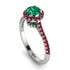 Milgrain Halo Emerald Ring - Betty No. 51