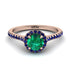 Milgrain Halo Emerald Ring - Betty No. 65