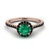 Milgrain Halo Emerald Ring - Betty No. 35