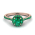 Milgrain Halo Emerald Ring - Betty No. 20