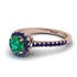 Milgrain Halo Emerald Ring - Betty No. 65