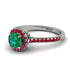 Milgrain Halo Emerald Ring - Betty No. 51