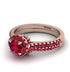 Milgrain Halo Ruby Bridal Set - Betty No. 56 image 3