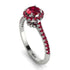 Milgrain Halo Ruby Ring - Betty No. 57