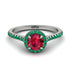 Milgrain Halo Ruby Ring - Betty No. 27