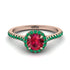 Milgrain Halo Ruby Ring - Betty No. 26