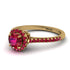 Milgrain Halo Ruby Ring - Betty No. 55