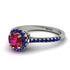 Milgrain Halo Ruby Ring - Betty No. 72