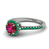 Milgrain Halo Ruby Ring - Betty No. 27