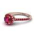 Milgrain Halo Ruby Ring - Betty No. 56