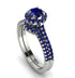 Milgrain Halo Sapphire Bridal Set - Betty No. 75 image 1