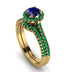 Milgrain Halo Sapphire Bridal Set - Betty No. 28 image 1
