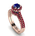 Milgrain Halo Sapphire Bridal Set - Betty No. 59 image 1