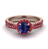 Milgrain Halo Sapphire Bridal Set - Betty No. 59 image 2