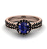 Milgrain Halo Sapphire Bridal Set - Betty No. 44 image 2